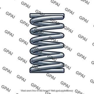 Helical compression spring squared ends