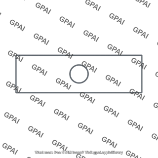 Rectangular bar with center hole