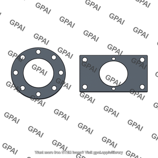 Flanged plate gasket