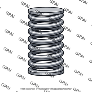 Helical compression spring squared and ground end