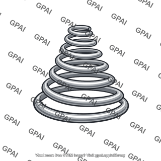 Helical compression spring conical