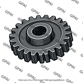 Cast iron gear angled