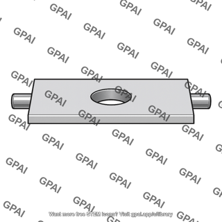 Rectangular plate with hole and pins
