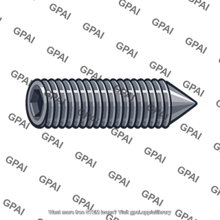 Socket setscrew cone point