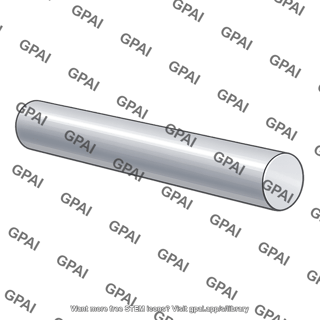 Silvery gray smooth surface rod