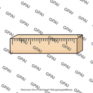 Wooden ruler piece