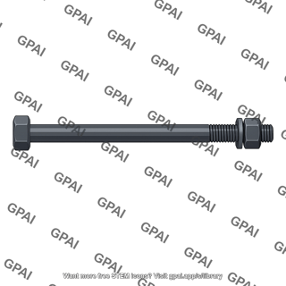 Steel bolt with nut