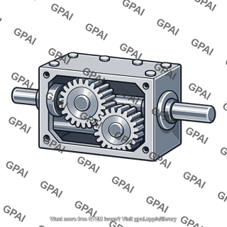 Gear reducer cutaway