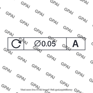Runout feature control frame