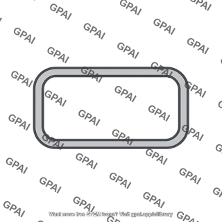 Tube cross section rounded rectangle