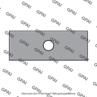 Steel plate with centered hole