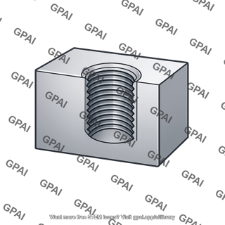 Threaded metal block