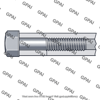 Hex bolt partially threaded