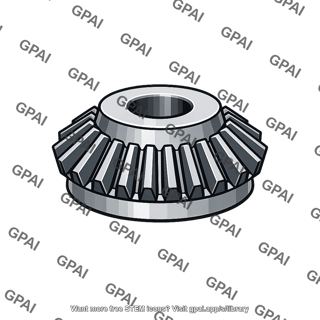 Carburized case hardened steel bevel gear