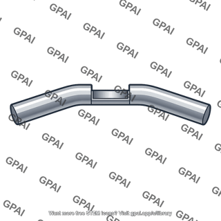 Curved metal tube