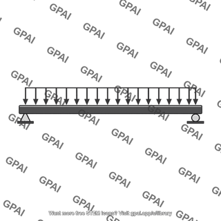 Beam with uniformly distributed load