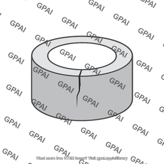 Pressurized hollow cylinder longitudinal radial crack