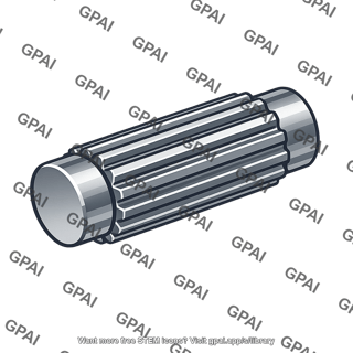 External splined shaft
