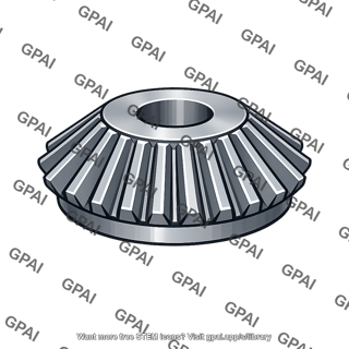 Through hardened steel bevel gear