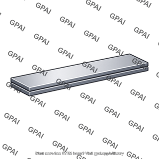 Paired rectangular steel strips
