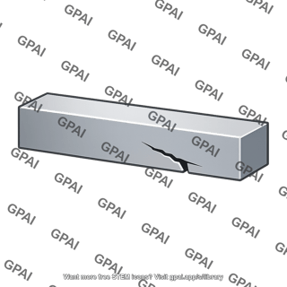 Bar rectangular cracked