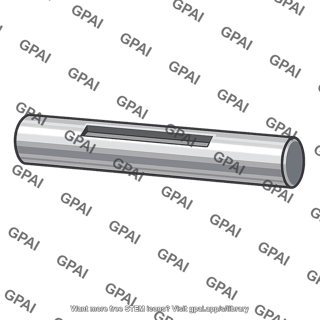 Rotating shaft with key slot