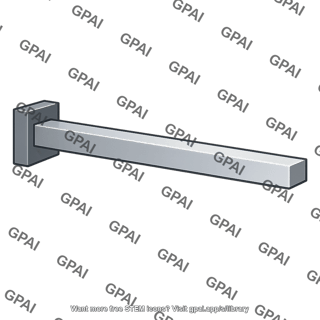 Rectangular steel bar cantilevered