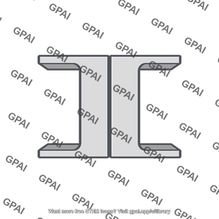 Structural steel channel back to back pair