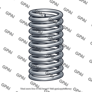 Axially loaded helical spring