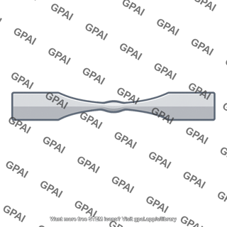 Tensile test specimen bar necked