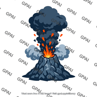 Volcano erupting