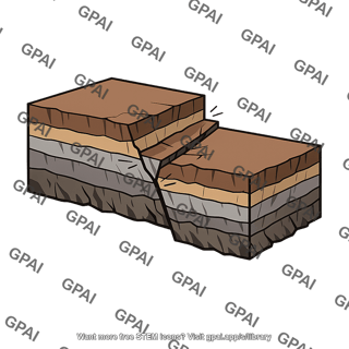 Faulted continental crust