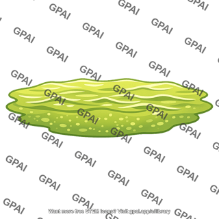 Green liquid puddle