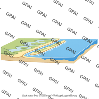 Barrier island coastline