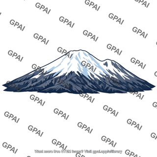 Snow capped stratovolcano