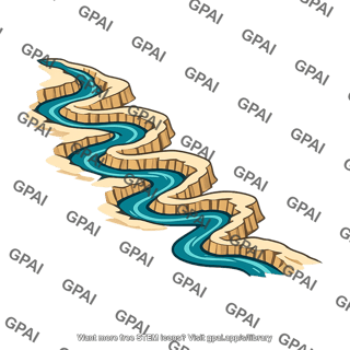 Winding river canyon