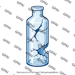 Glass bottle fractured