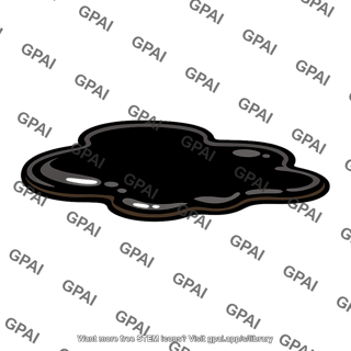 Crude oil puddle