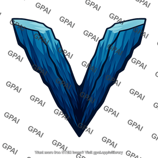 Crystalline letter v