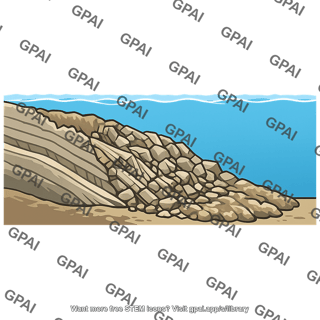 Underwater landslide