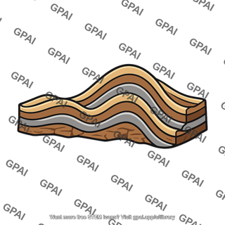 Folded sedimentary rock