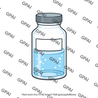 Laboratory vial with liquid