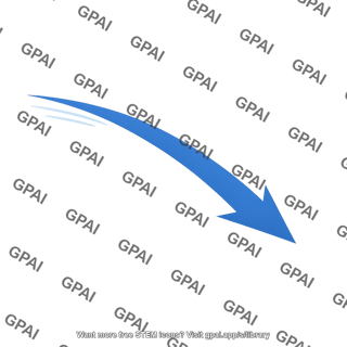 Curved blue arrow