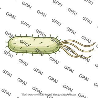 Bacterium with flagella