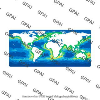 Ocean chlorophyll map