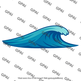 Ocean wave curling