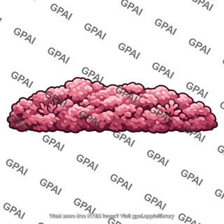 Pink foliage mass