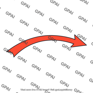 Curved red arrow