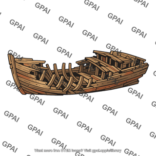 Wooden shipwreck