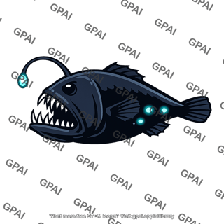 Deep sea fish with photophores